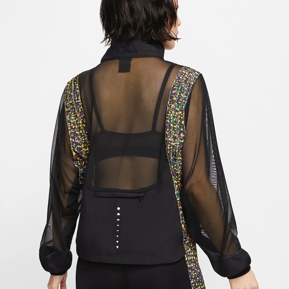 NIKE running mesh jacket adjustable XS super cute packable track jacket sheer - Picture 3 of 16